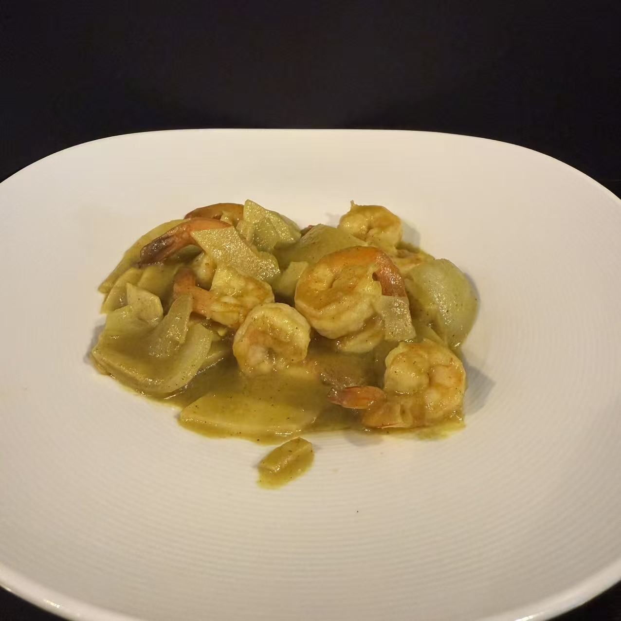 Gamberetti in salsa curry